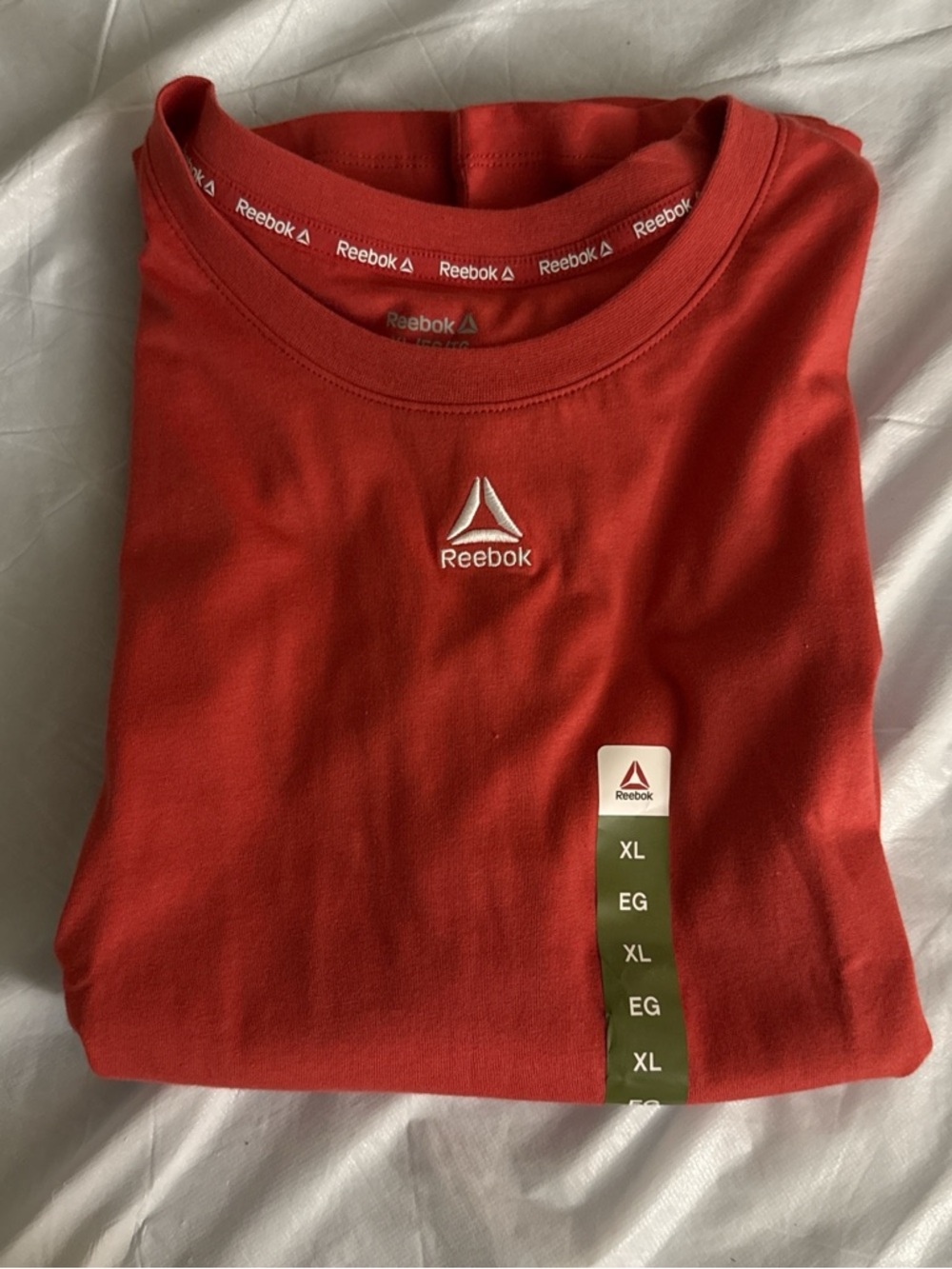 Reebok Red Crewneck Tee with White Delta Logo